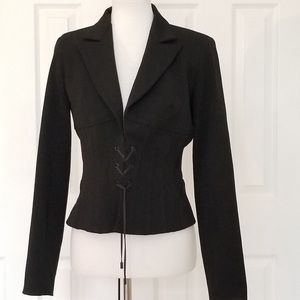 NWT Cache Bustier Lace Up Blazer